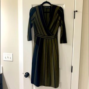 black and army green striped dress never worn